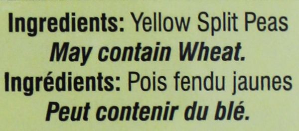 Yellow Split Peas 4 Lb