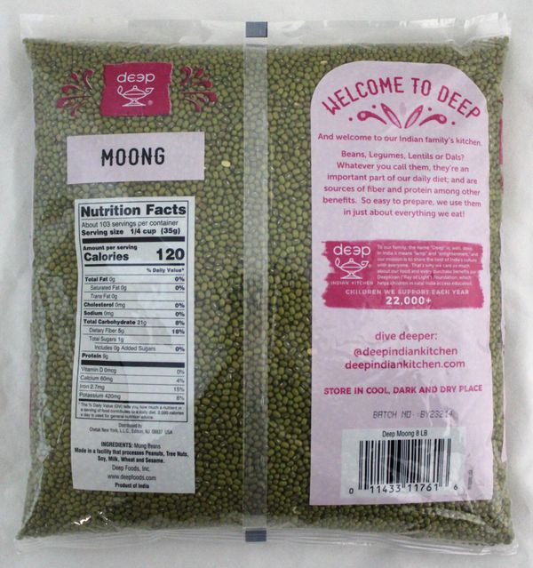 Moong Whole 8lb