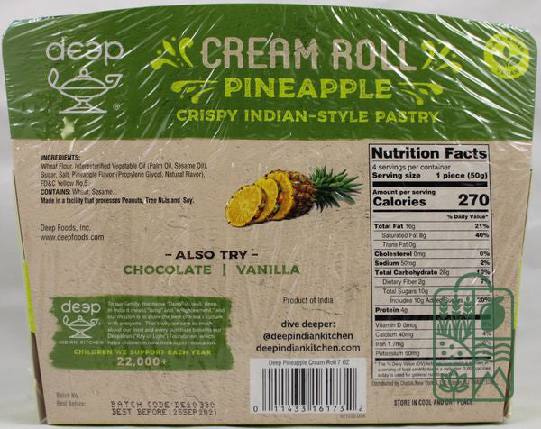 Cream Rolls-Pineapple (4 pcs) 7 Oz