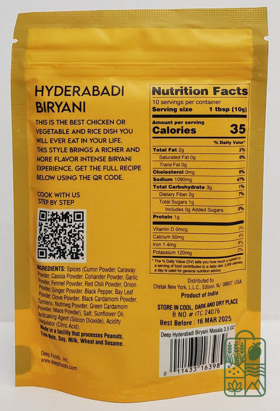 Hyderabadi Biryani Masala 3.5Oz