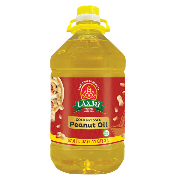 Laxmi Cold Pressed Peanut Oil Bottle Front Picture