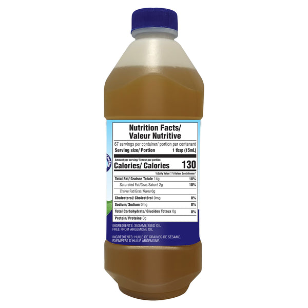 Laxmi Indian Gingelly Oil  (1 Ltr) Bottle Bakc Picture