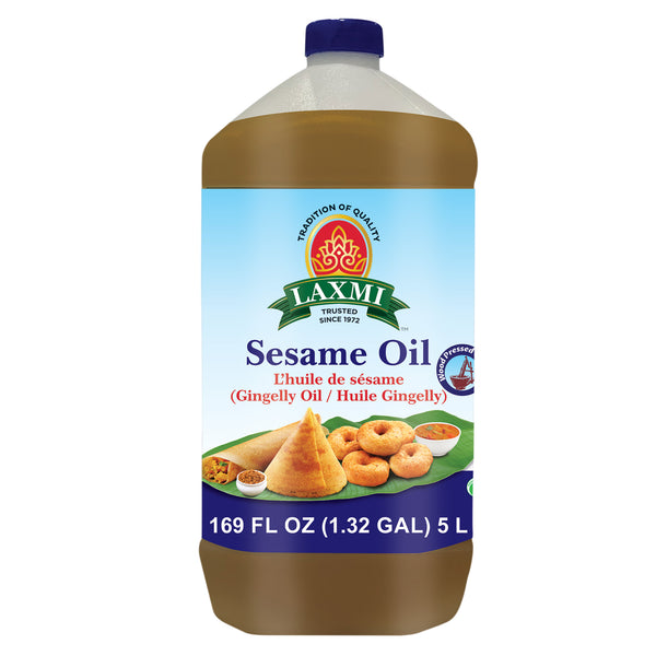 Laxmi Indian Gingelly Oil  (5 Ltr) Bottle Front Picture