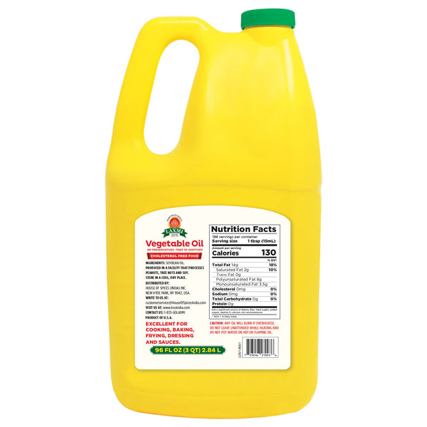 Laxmi Vegetable Oil (96 FL OZ) Bottle Picture Back