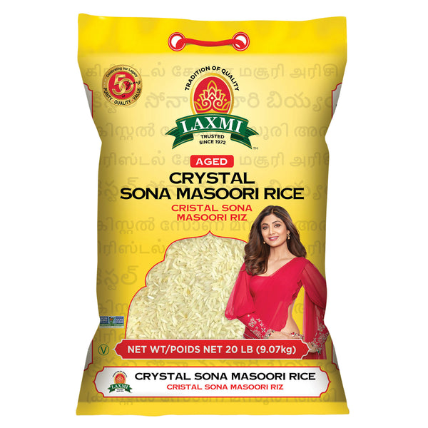 Laxmi Crystal Sona Masoori Rice (20 lb)